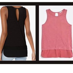 J. Crew Sleeveless Dual Fabric Blouse Pink/Rust Color Small